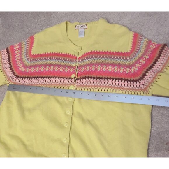 TIARA Women Button Up Sweater Size 18/20 Cotton Cardigan Southwestern Tones - Picture 3 of 6